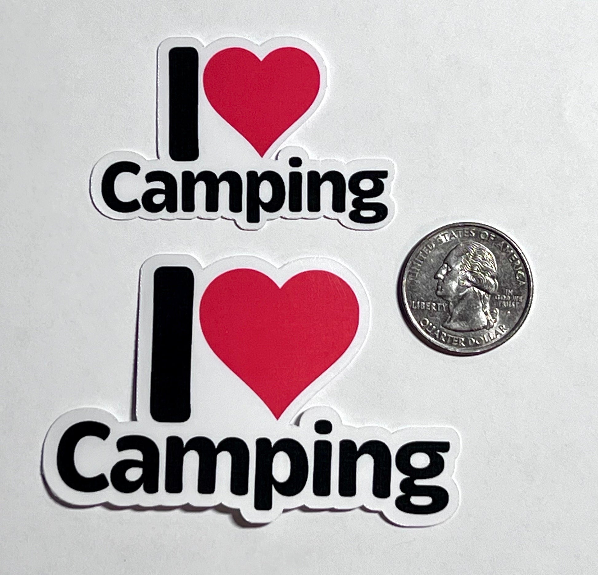 I Heart Camping Vinyl Sticker image 2