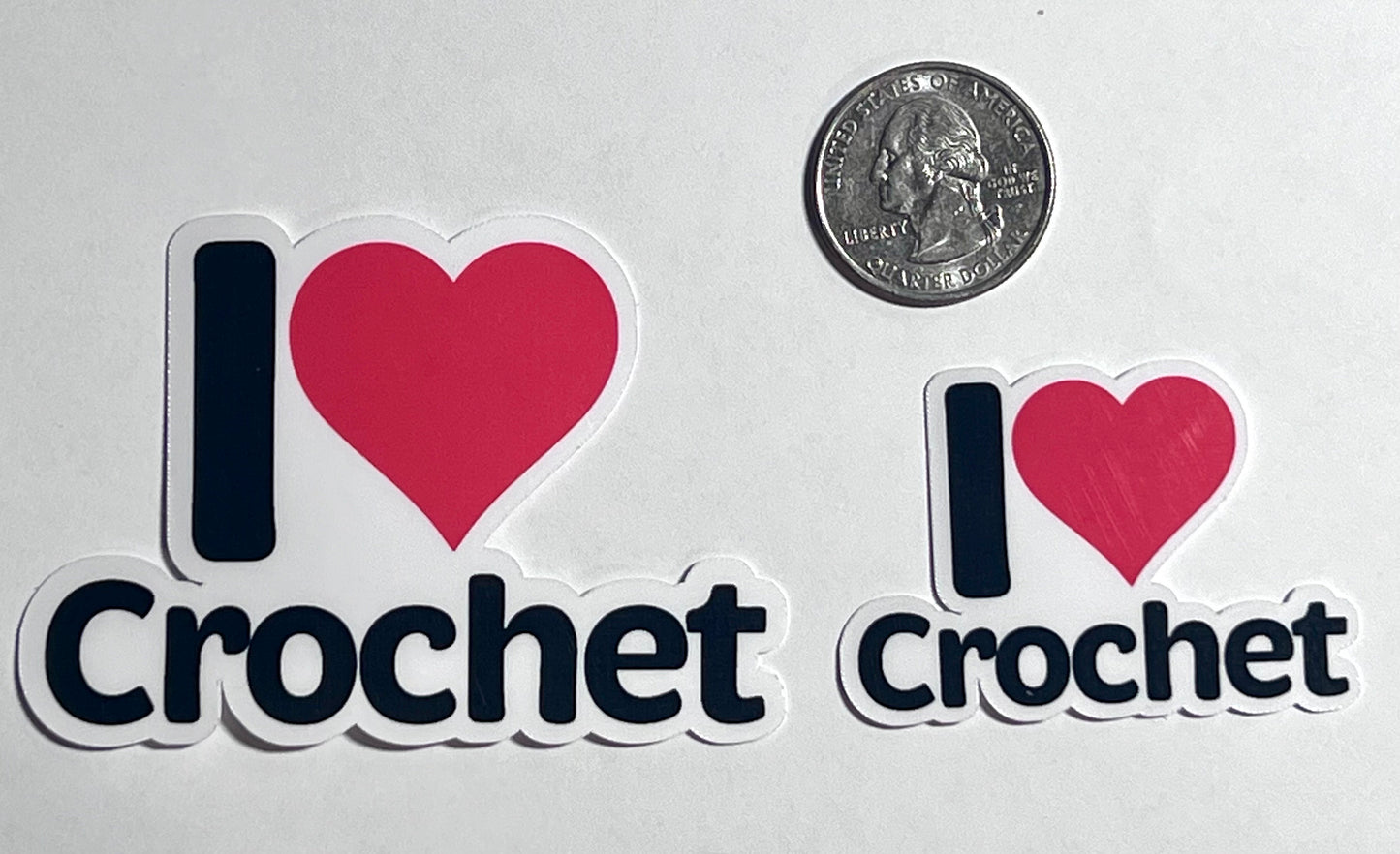 I Heart Crochet Vinyl Sticker image 2