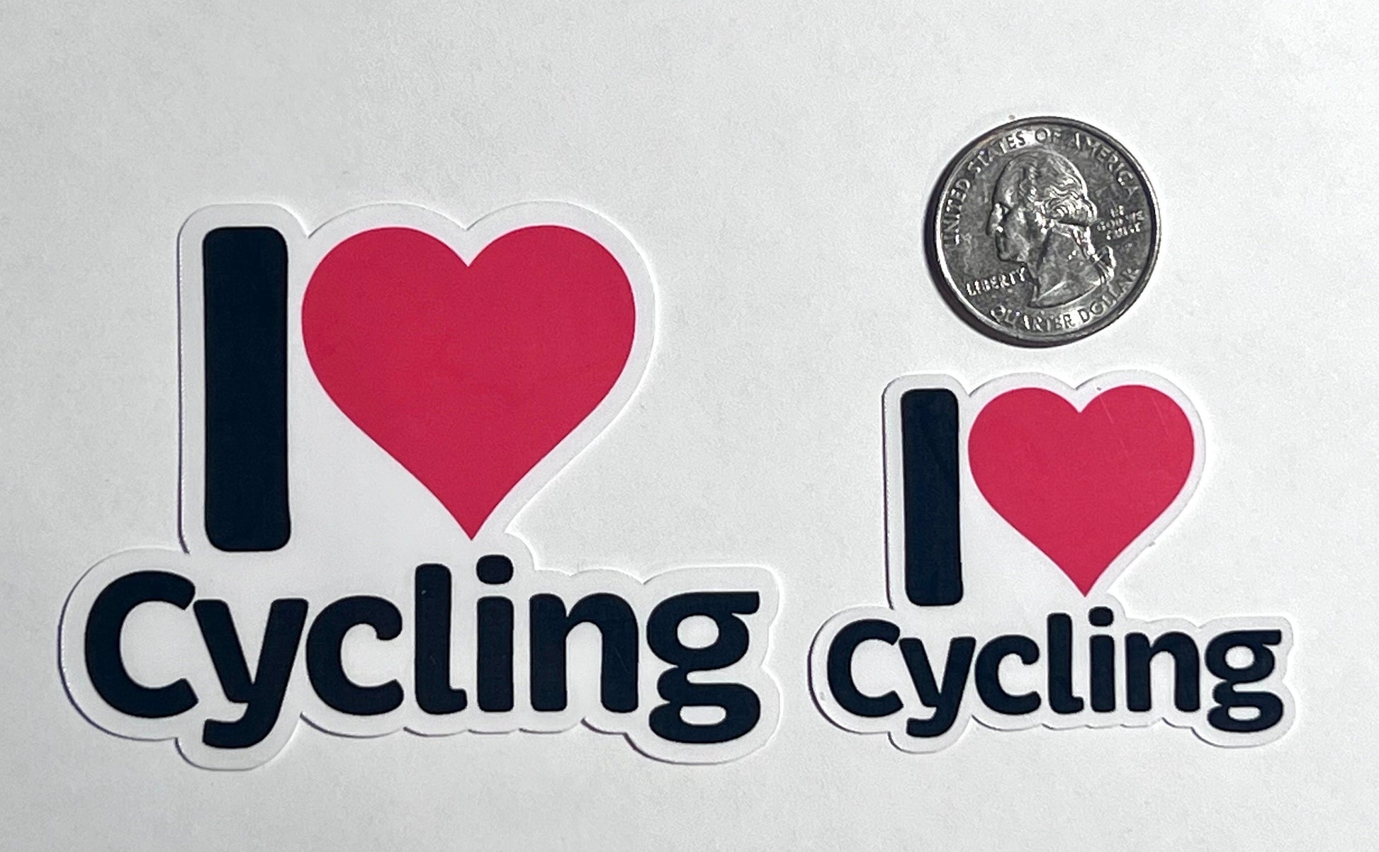 I Love Cycling Vinyl Sticker image 2