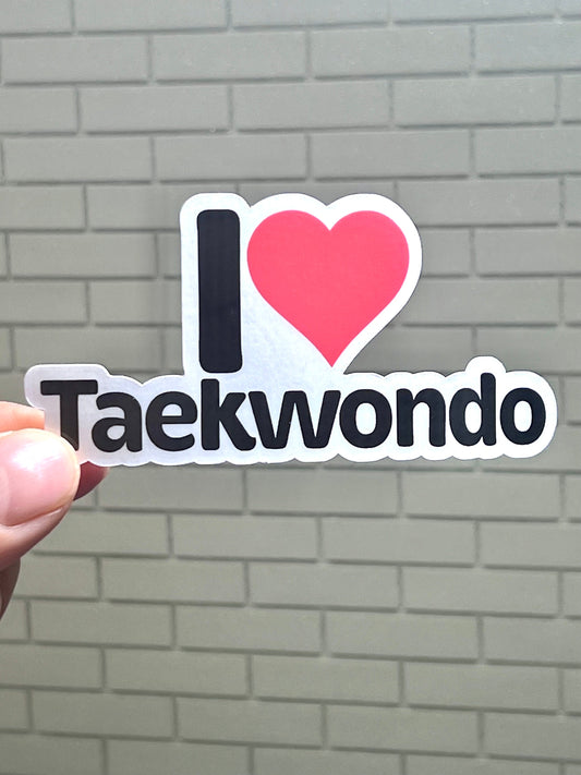 I Heart Taekwondo Vinyl Sticker
