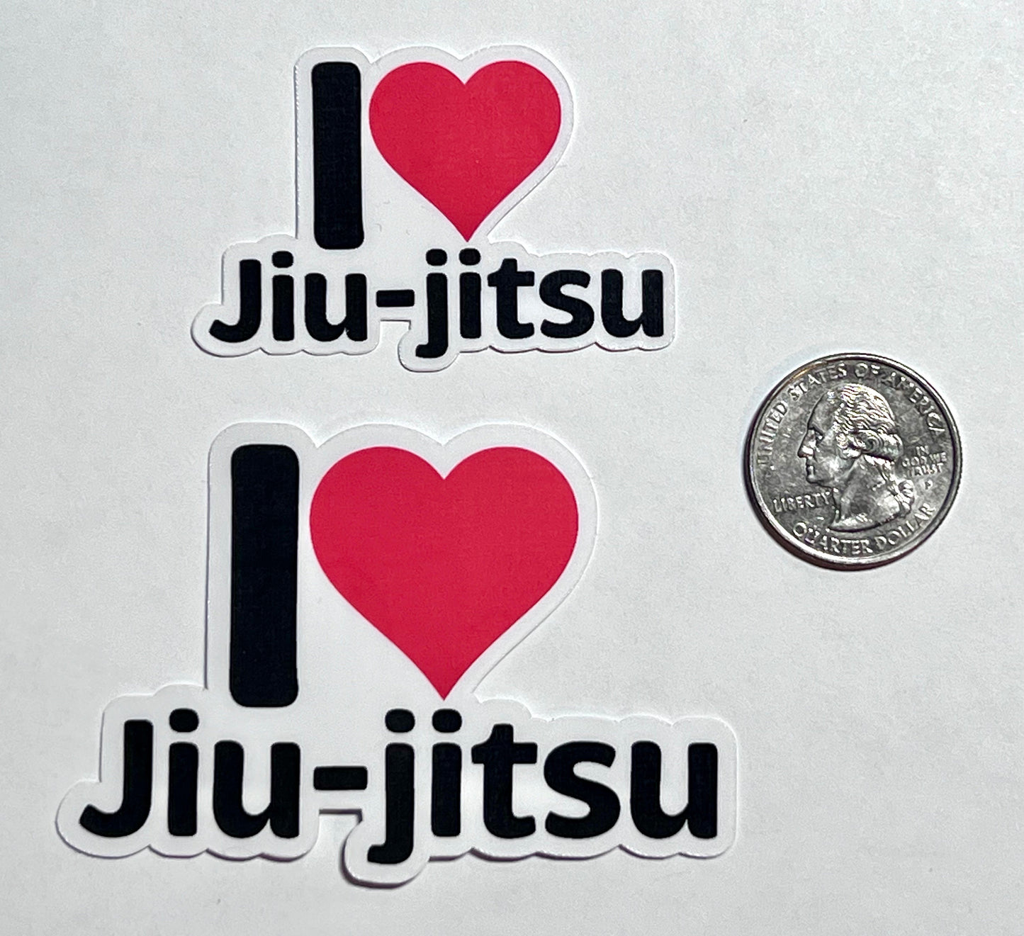 I Heart Jiu Jitsu Vinyl Sticker image 2