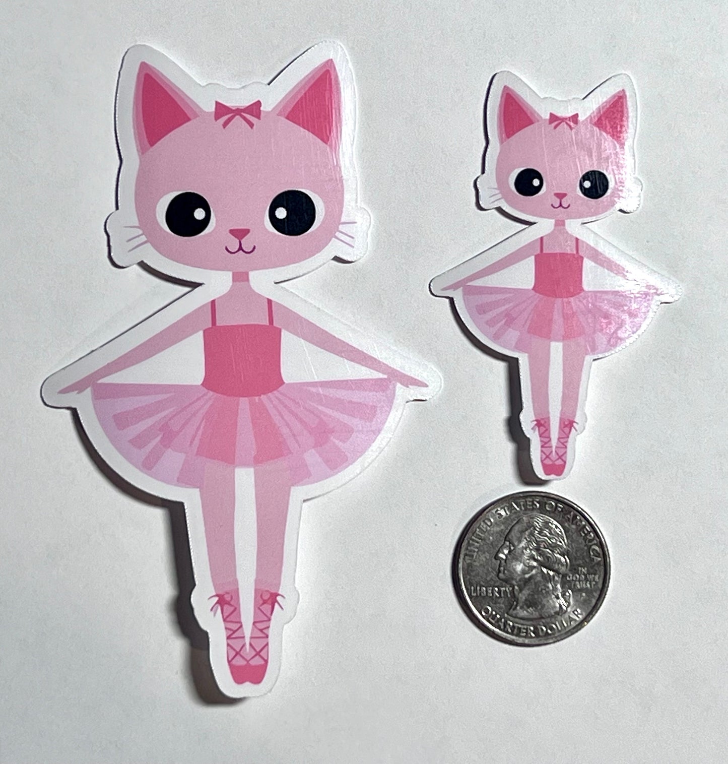 Ballet Cat Vinyl Sticker image 2