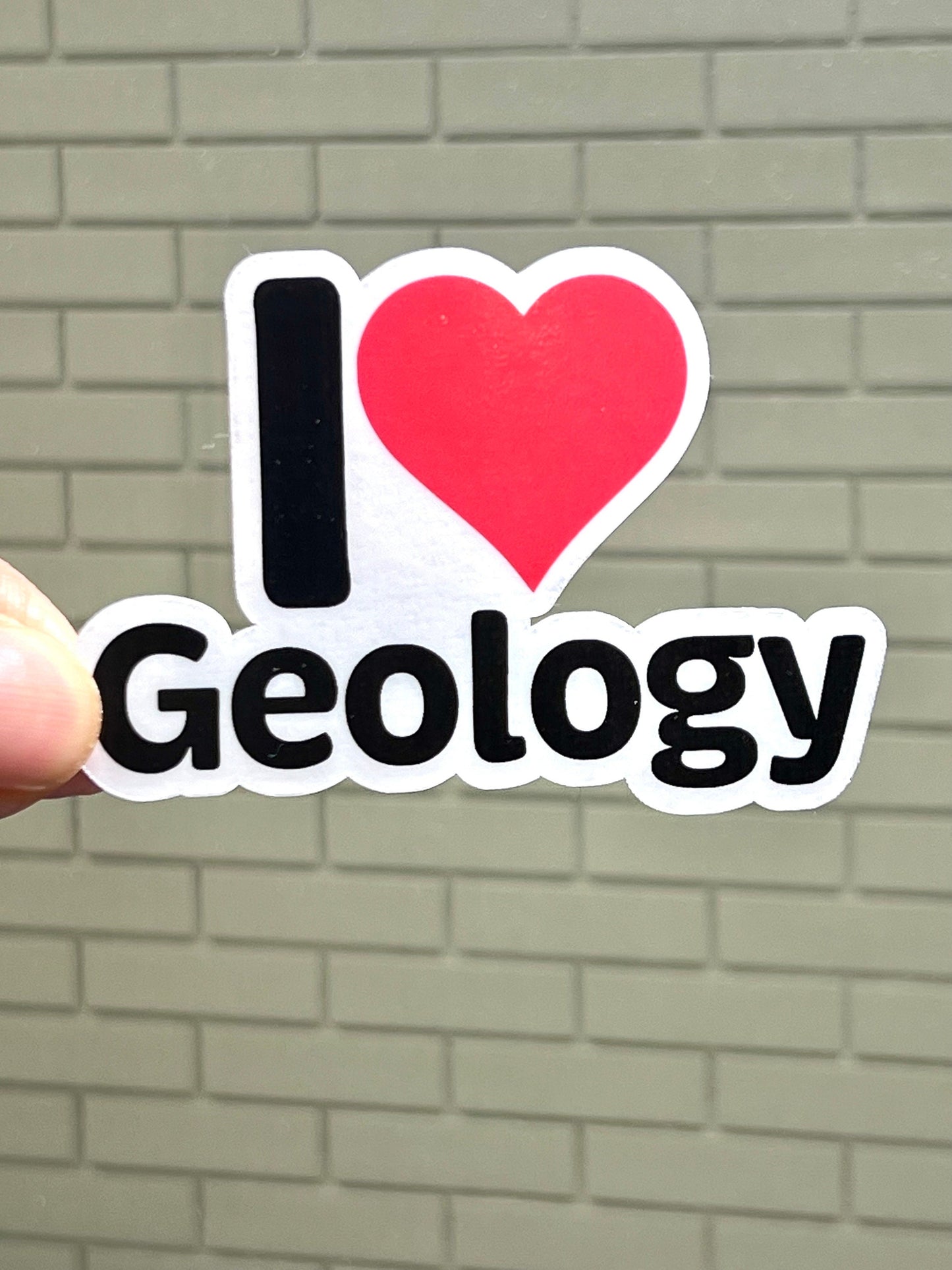 I Love Geology Vinyl Sticker