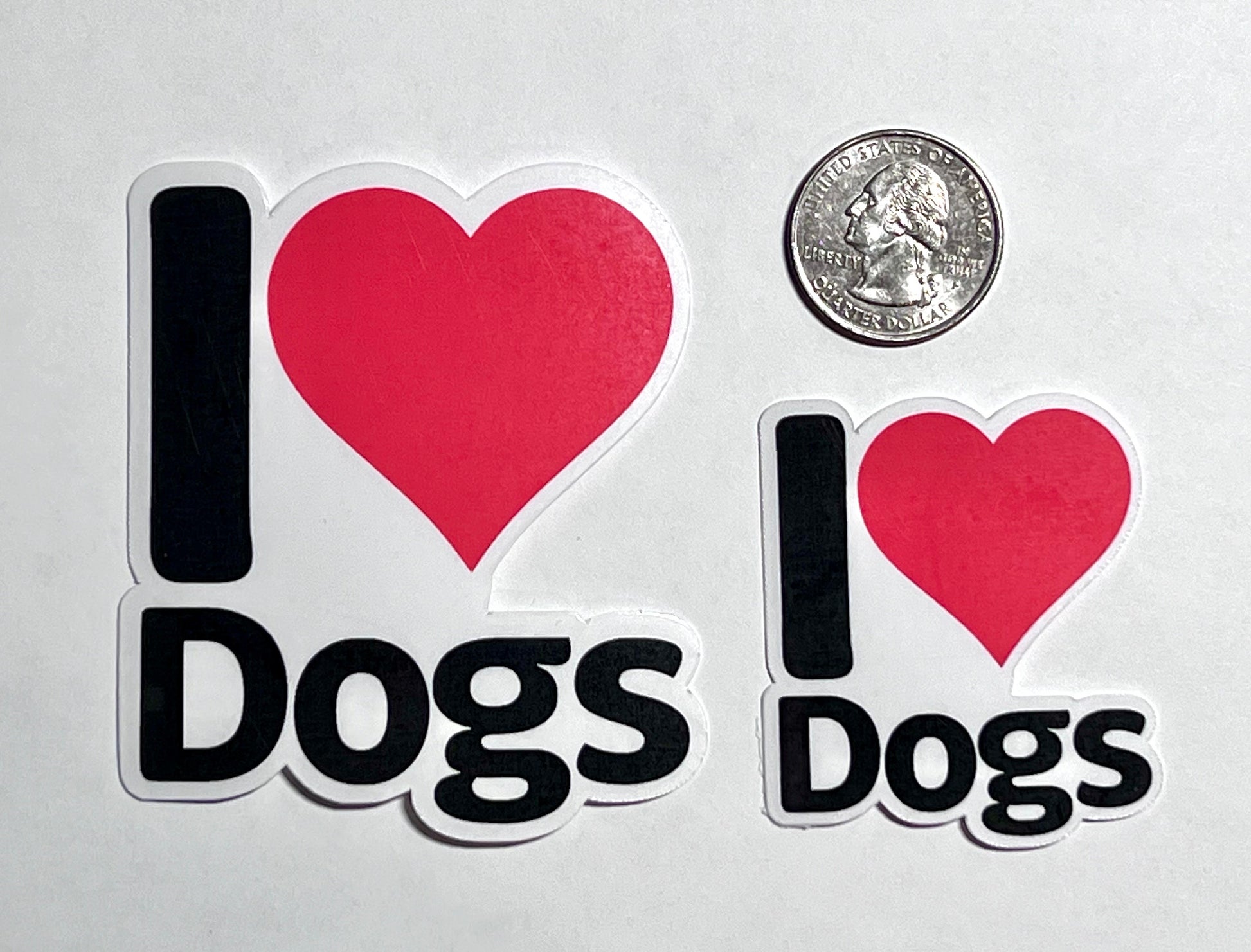 I Heart Dogs Vinyl Sticker image 2