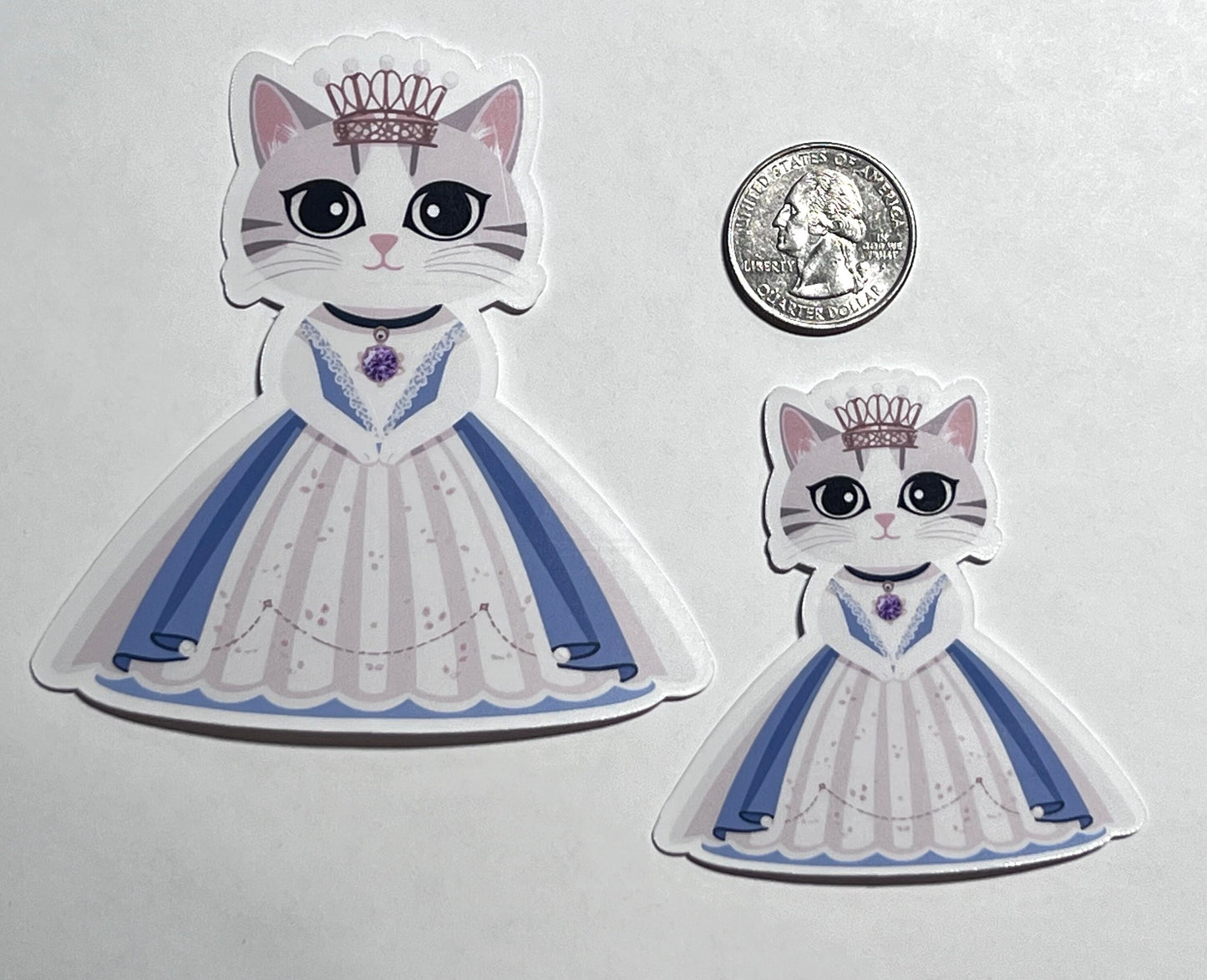 Princess Cat Vinyl Sticker image 2