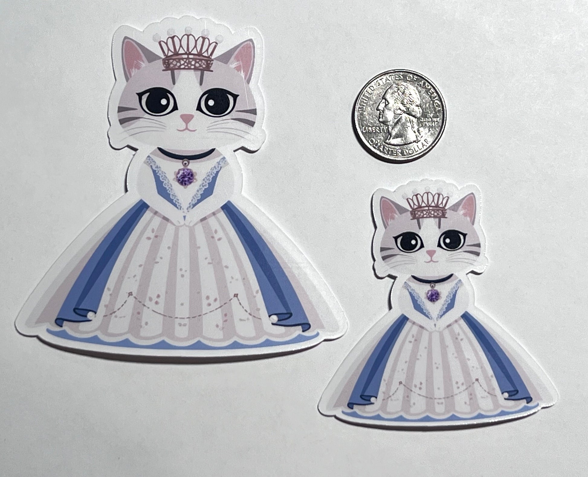 Princess Cat Vinyl Sticker image 2