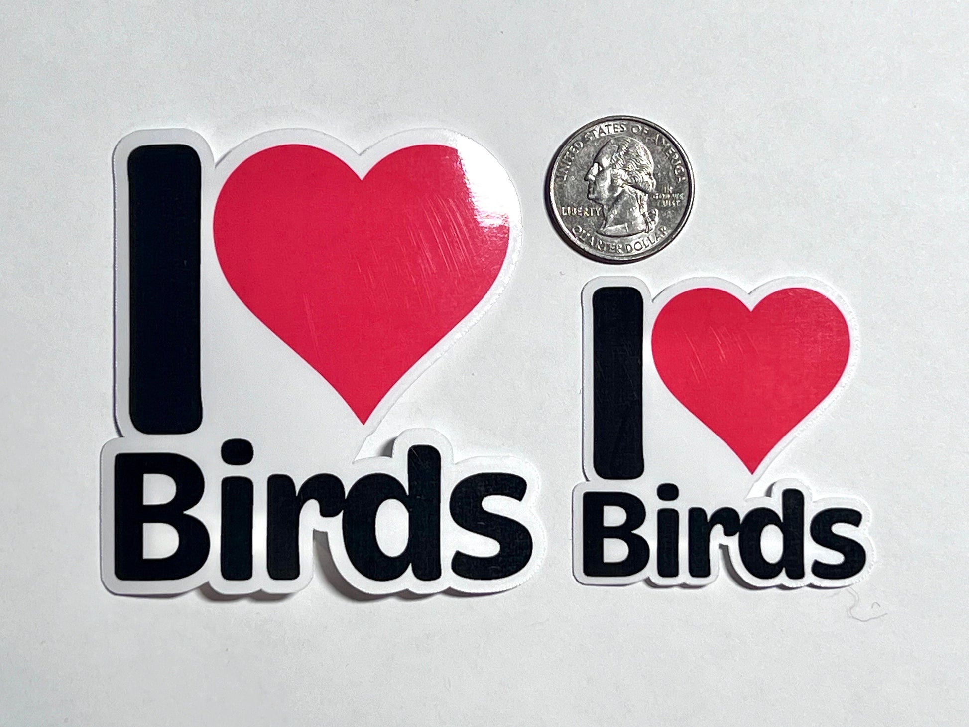 I Heart Birds Vinyl Sticker image 2