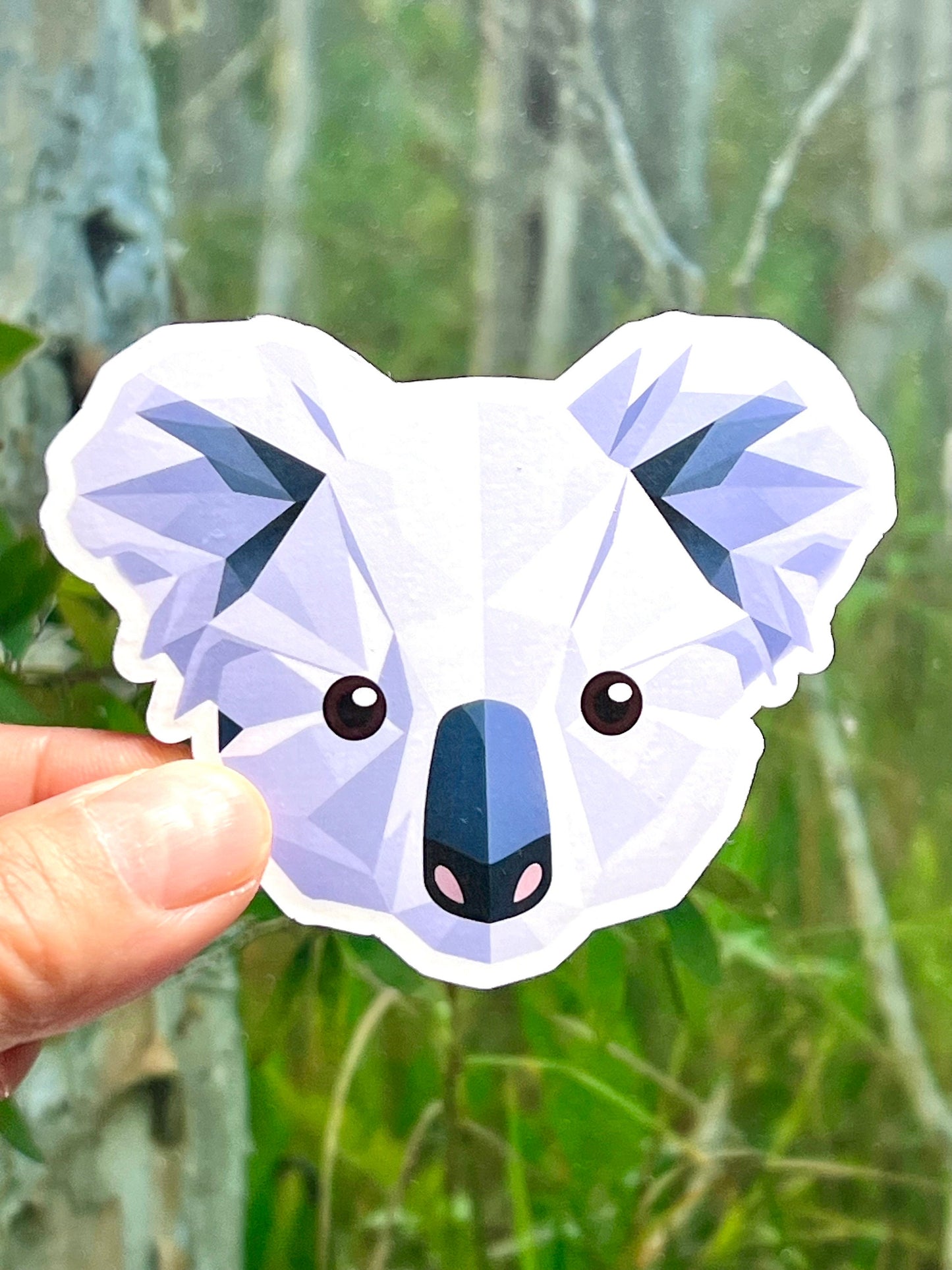 Geometric Koala Head Vinyl Sticker