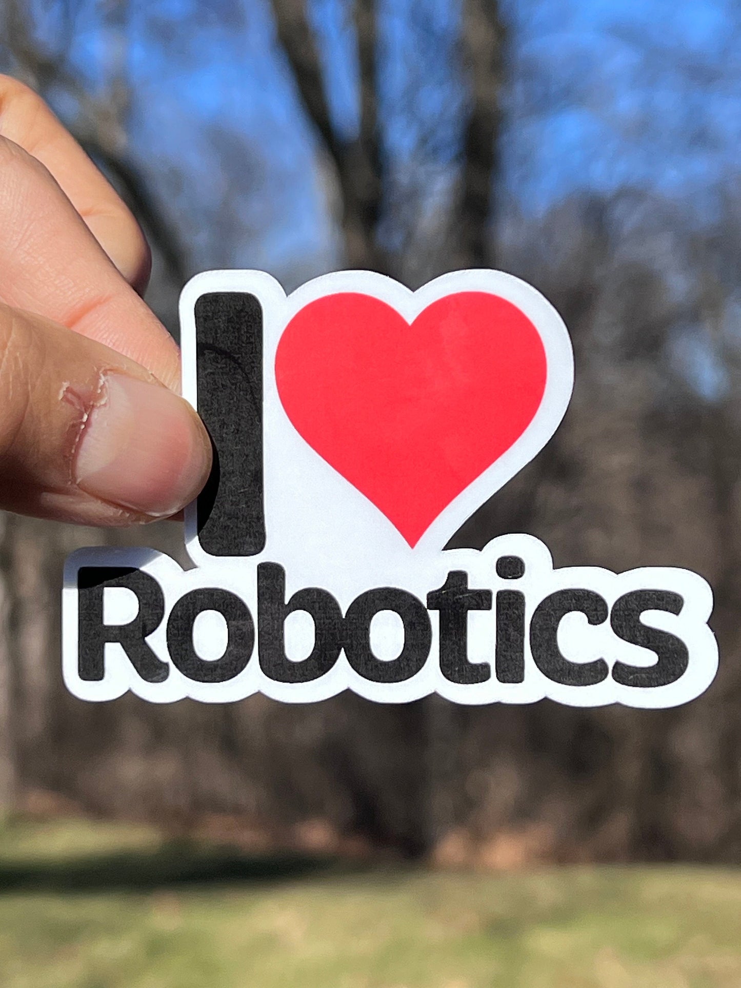 I Heart Robotics Vinyl Sticker