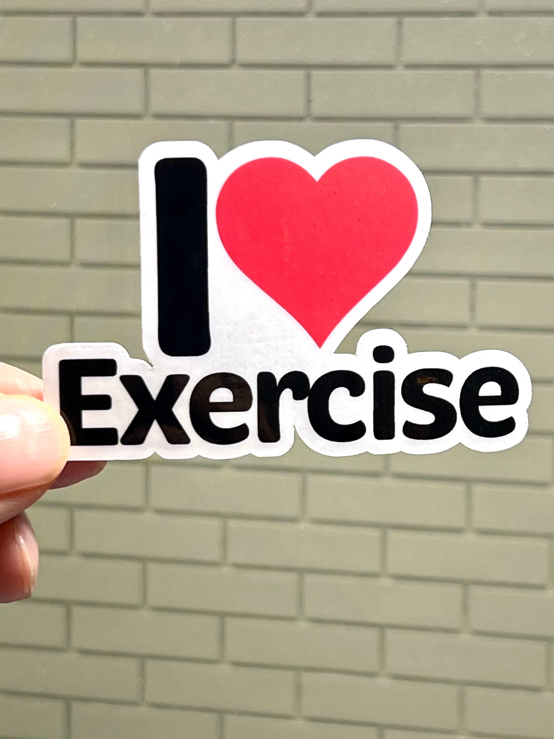 I Heart Exercise Vinyl Sticker