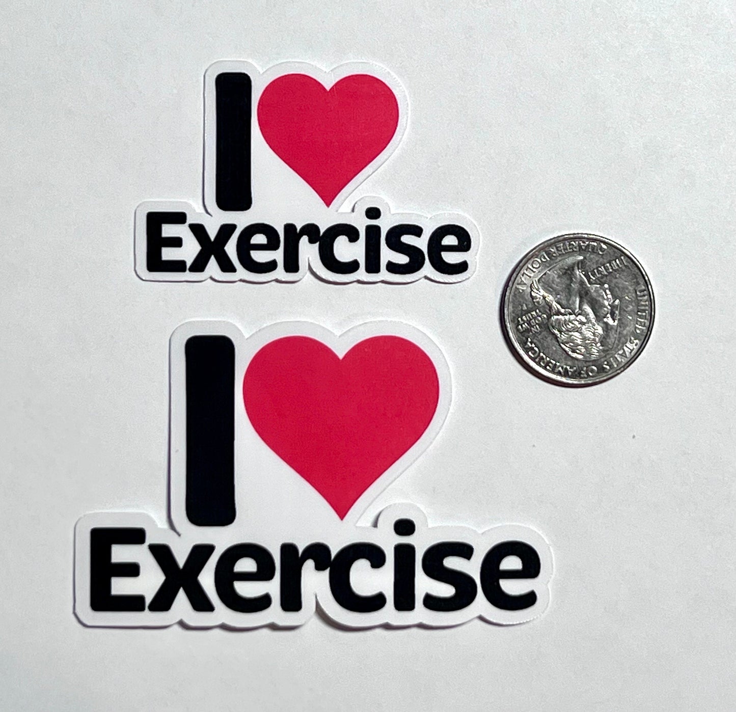 I Heart Exercise Vinyl Sticker image 2