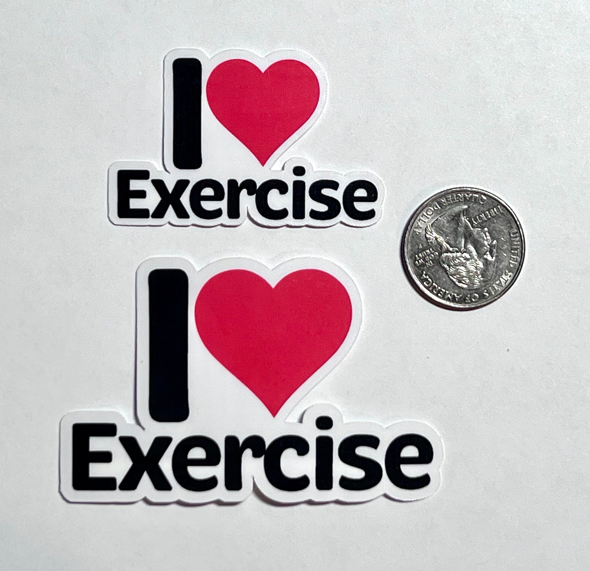 I Heart Exercise Vinyl Sticker image 2