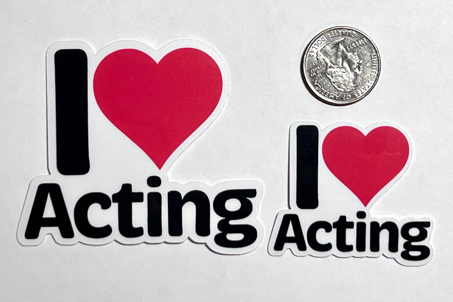 I Heart Acting Vinyl Sticker image 2