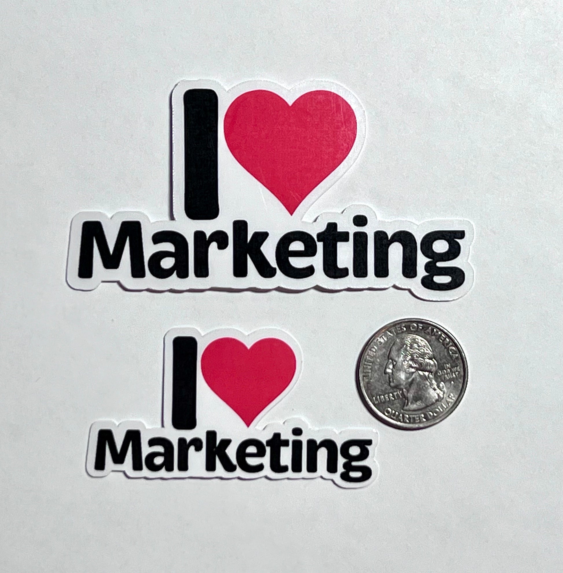 I Love Marketing Vinyl Sticker image 2