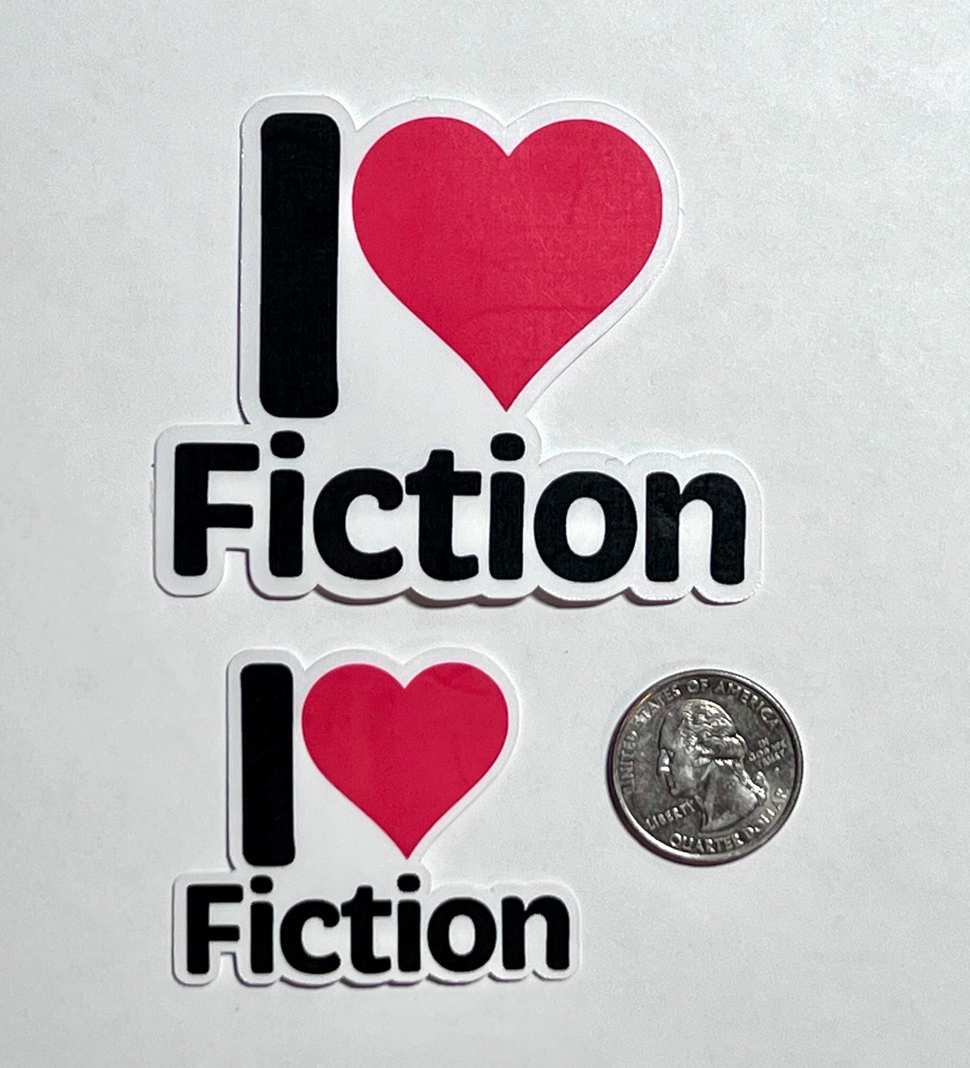 I Heart Fiction Vinyl Sticker image 2