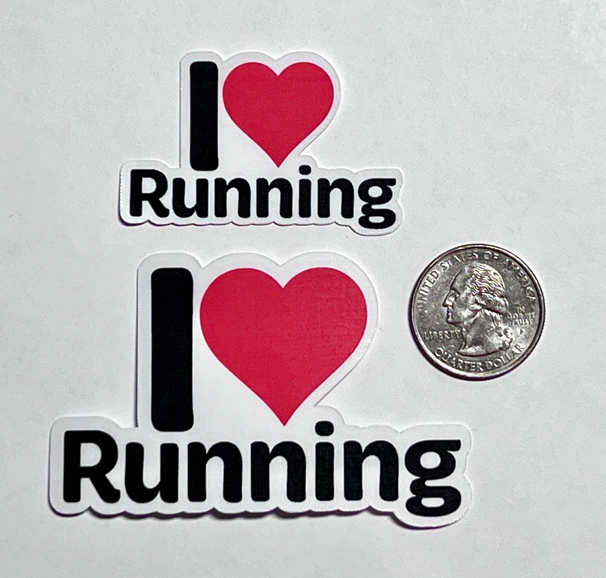 I Heart Running Vinyl Sticker image 2