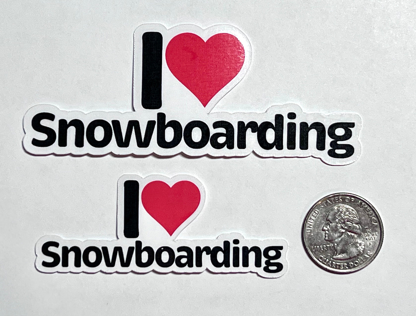 I Heart Snowboarding Vinyl Sticker image 2