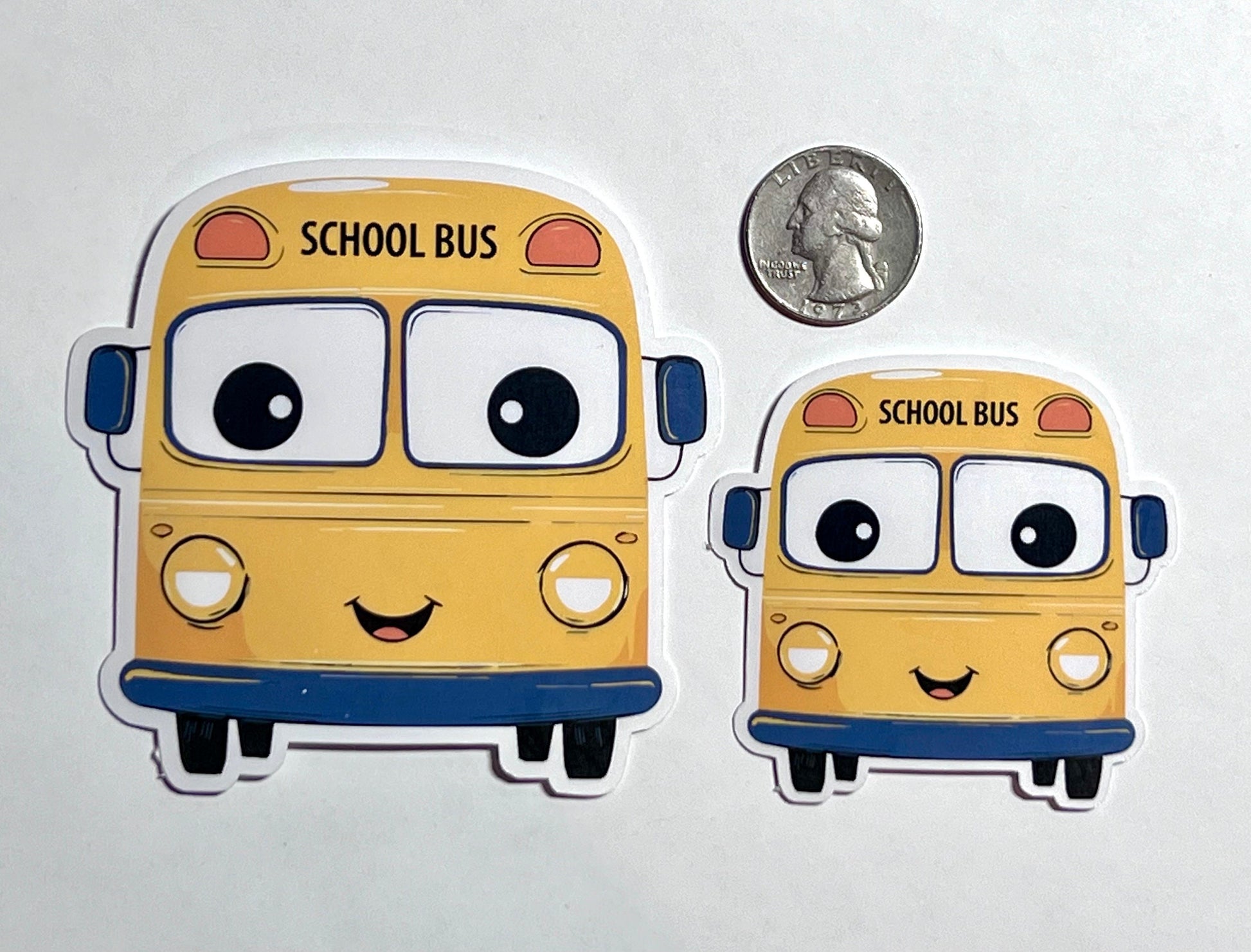 Retro Yellow School Bus Vinyl Sticker image 2