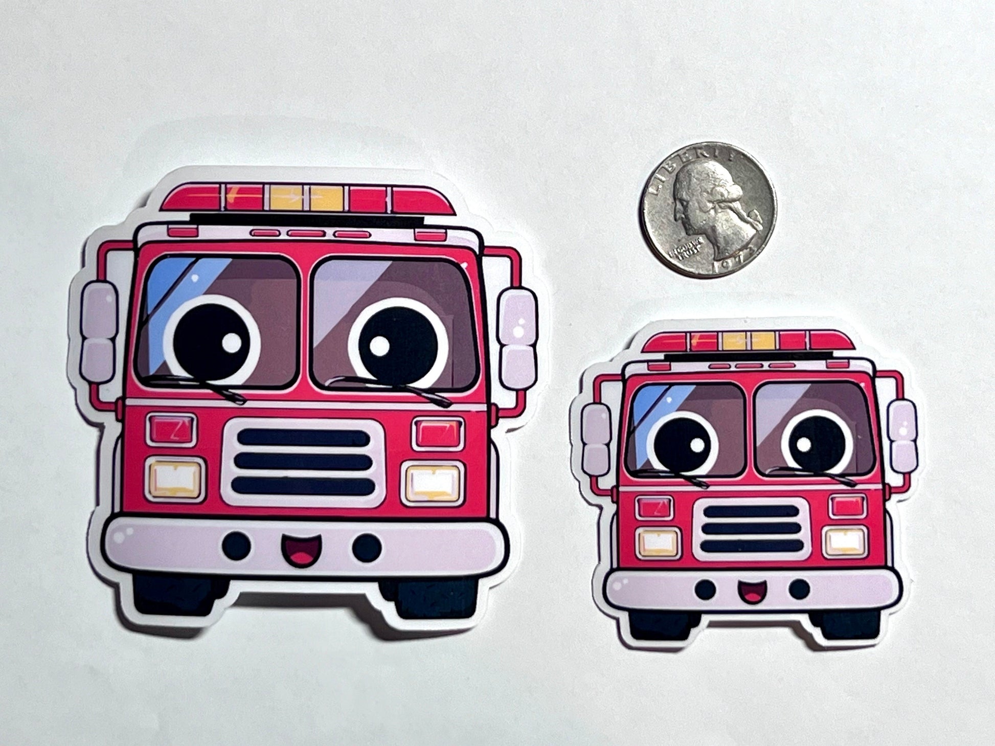 Fire Engine Truck Vinyl Sticker image 2