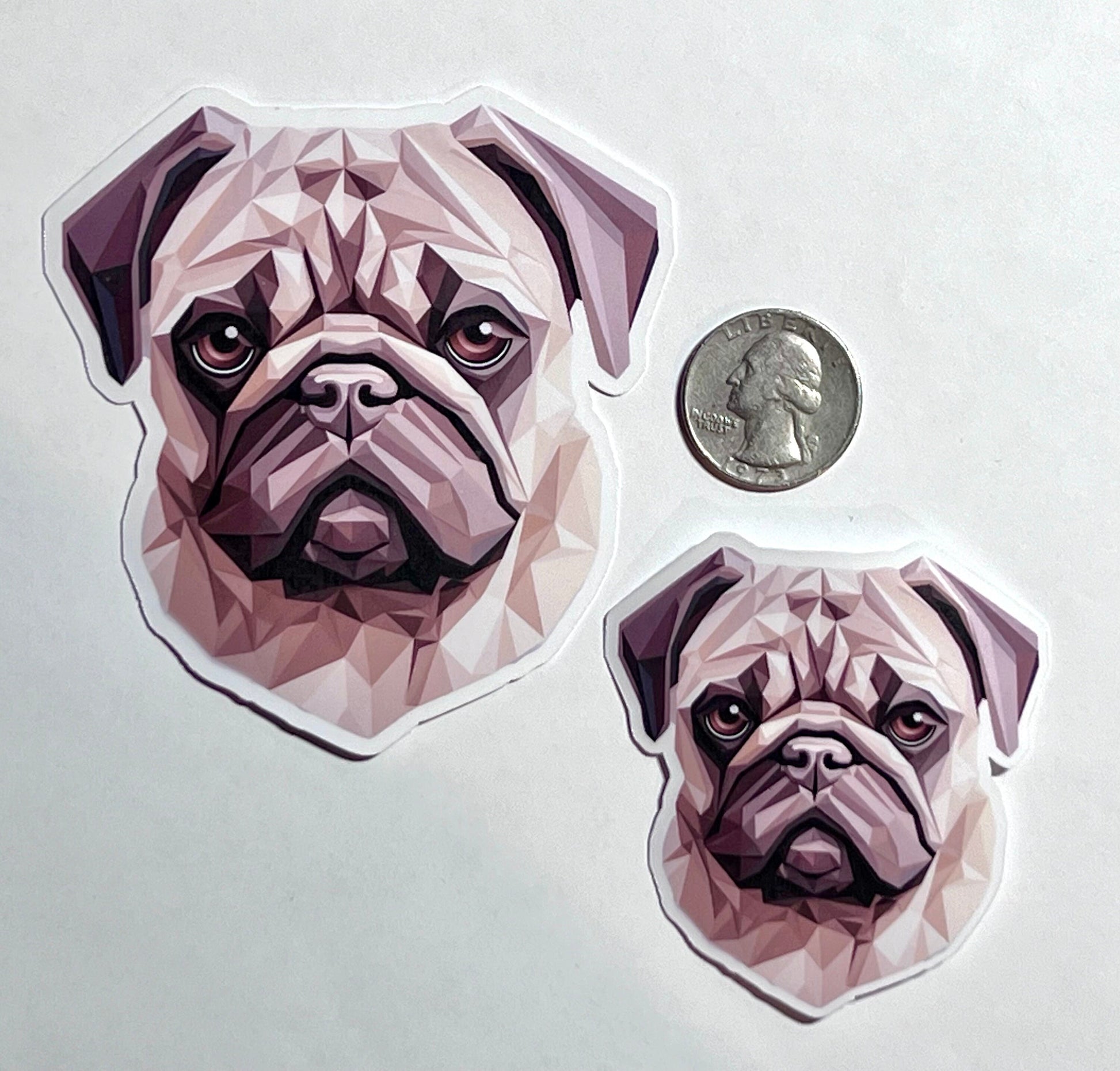 Pug Vinyl Sticker image 2