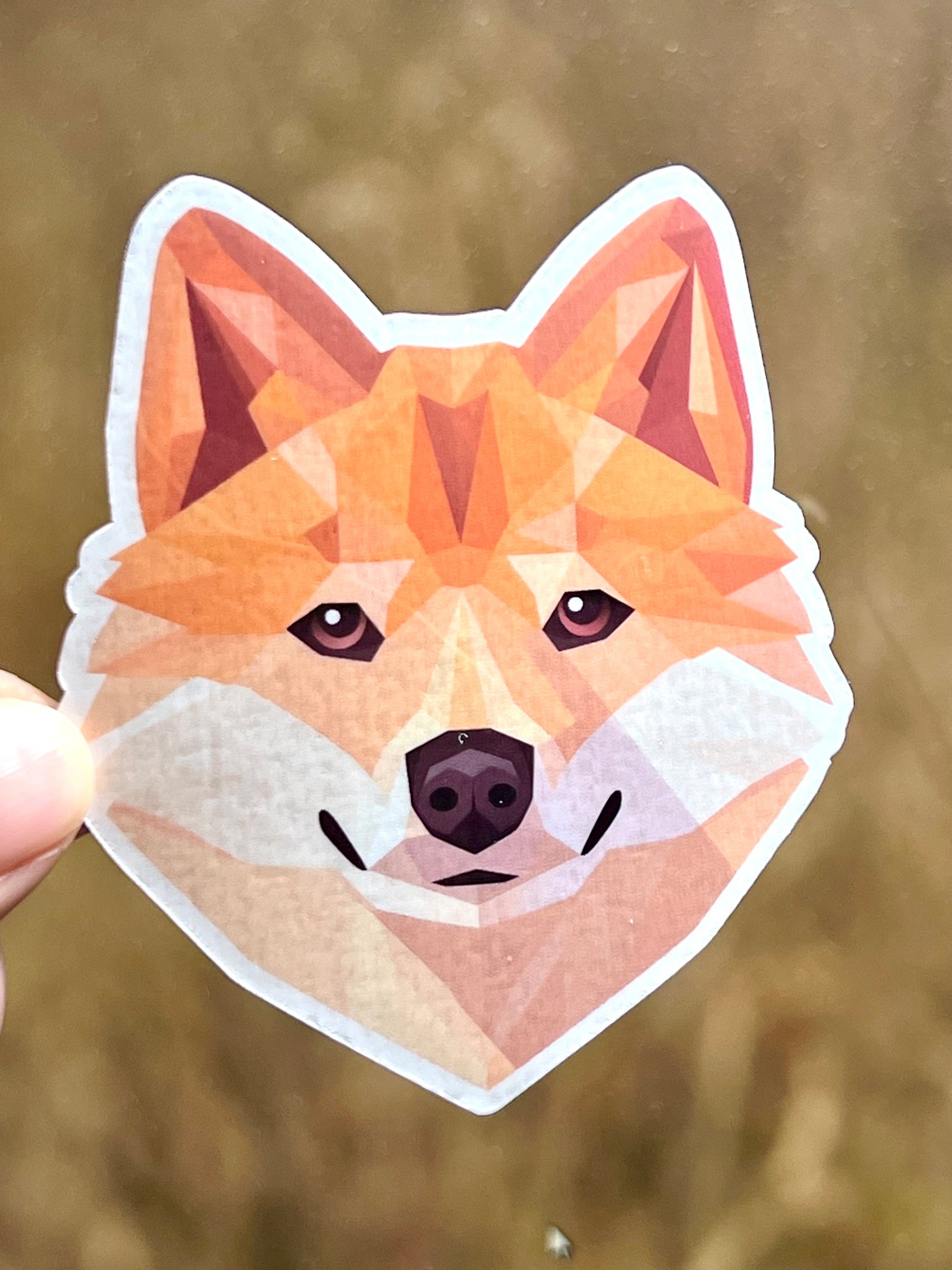 Geometric Shiba Inu Vinyl Sticker