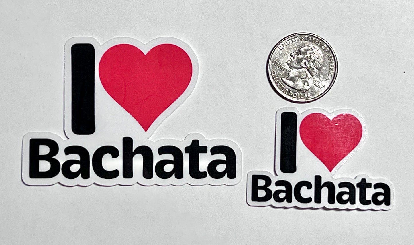 I Love Bachata Vinyl Sticker image 2