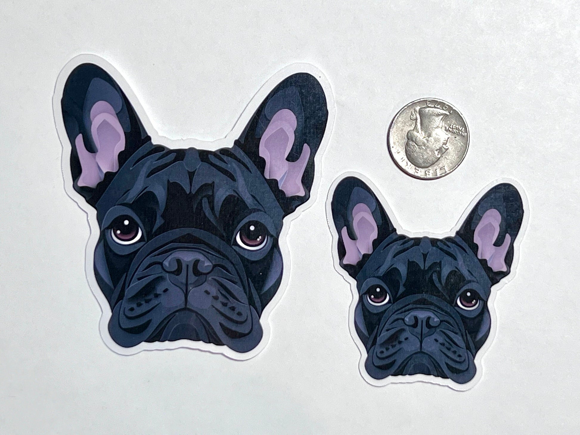 Black French Bulldog Vinyl Sticker image 2