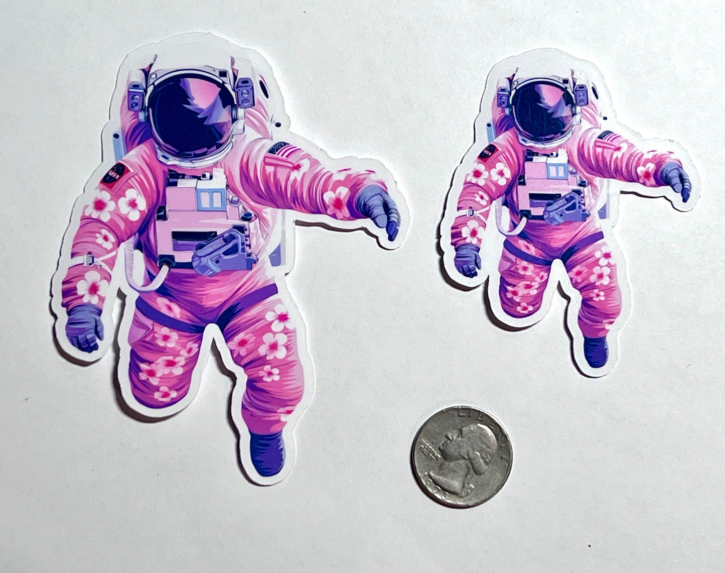 Floral Astronaut Vinyl Sticker image 2