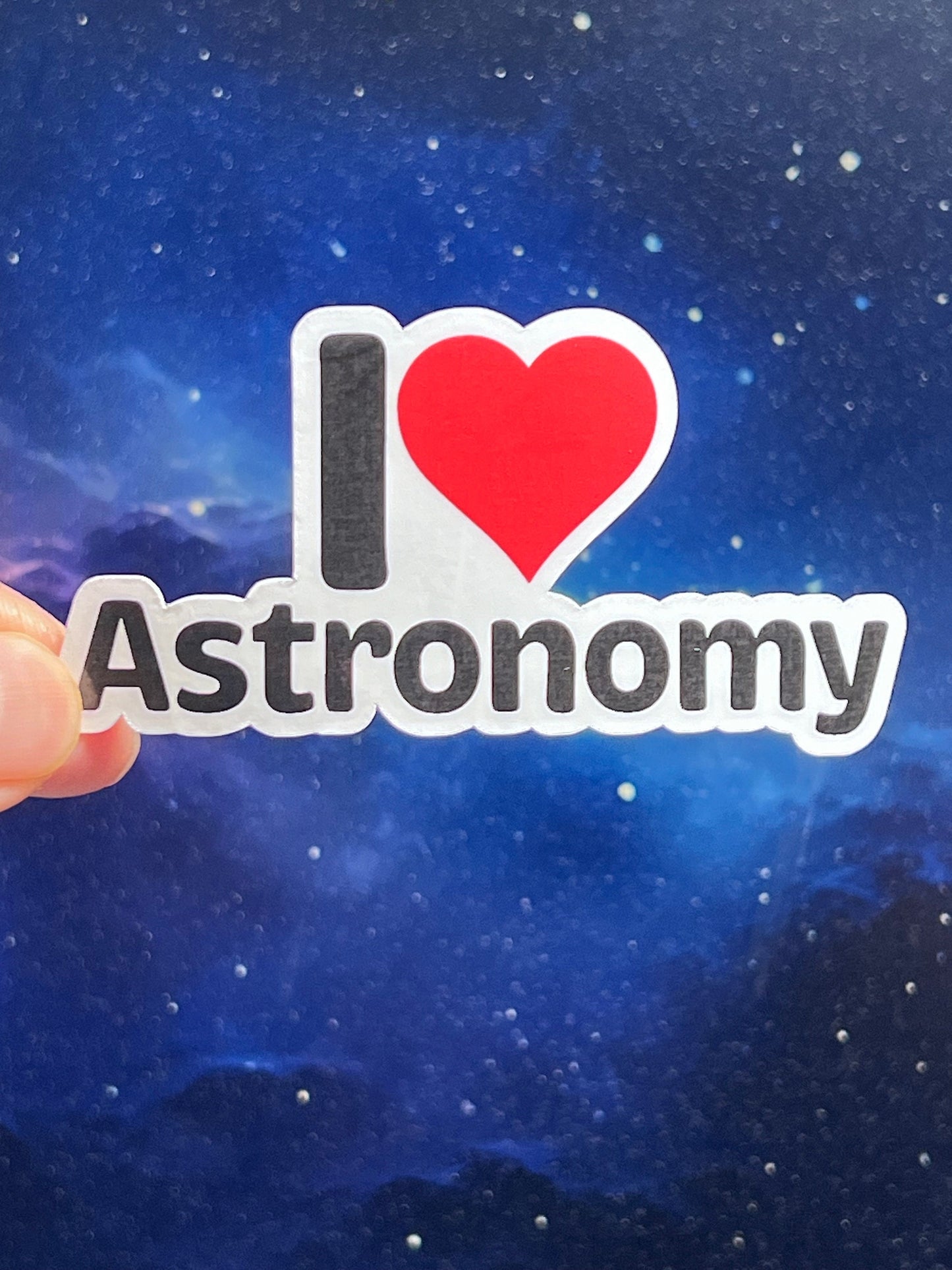 I Heart Astronomy Vinyl Sticker