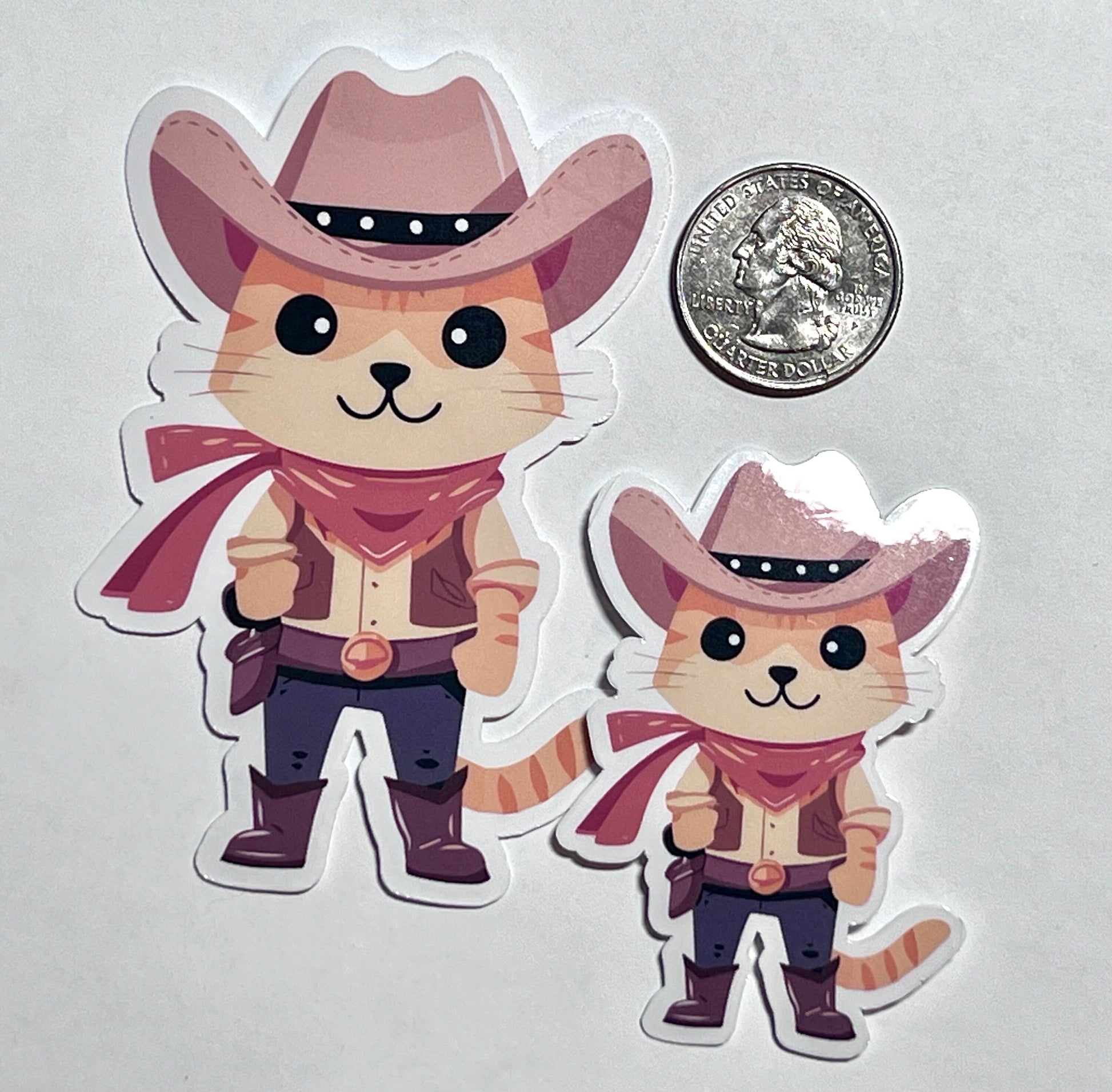 Cowboy Cat Vinyl Sticker image 2