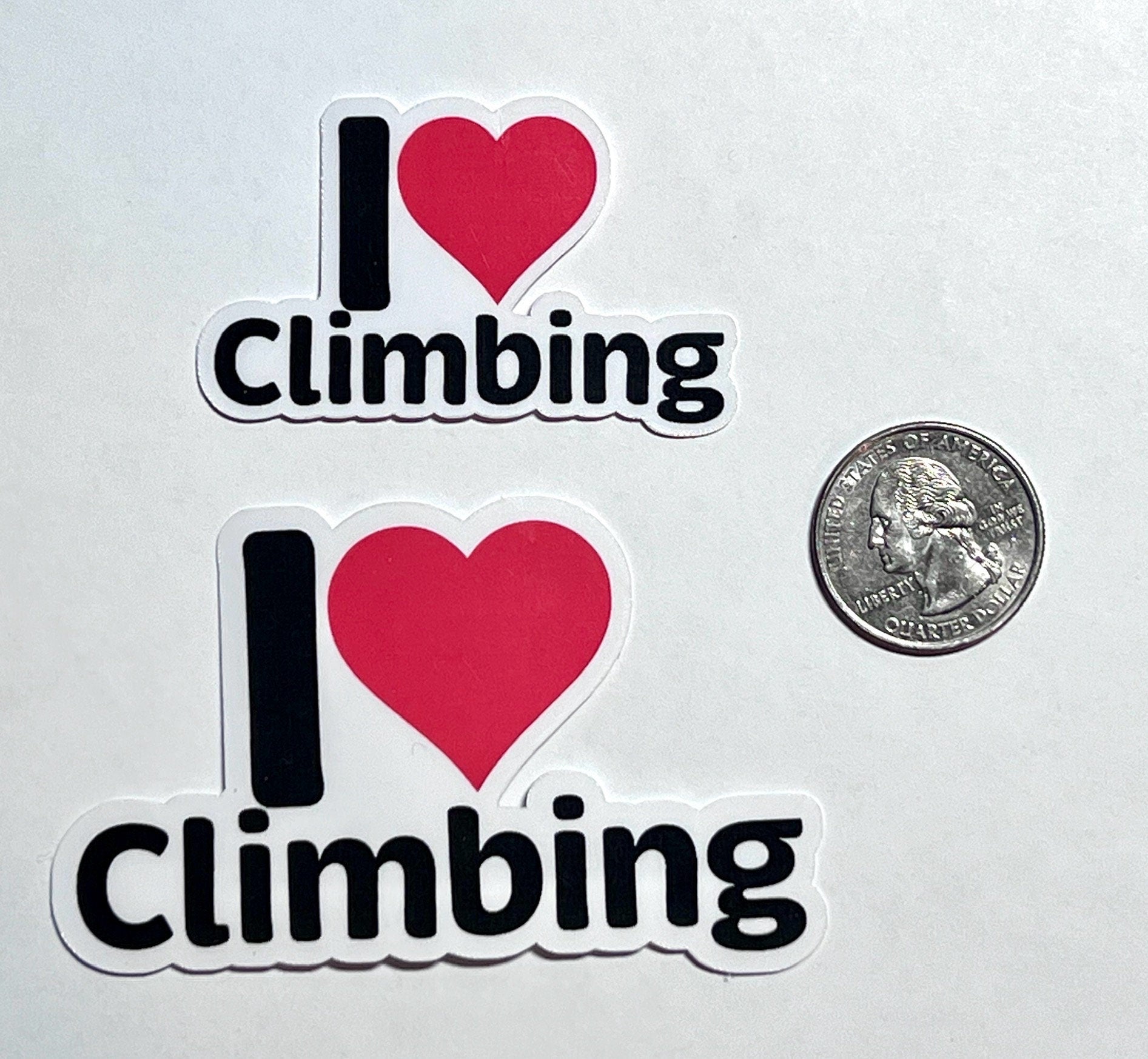 I Heart Climbing Vinyl Sticker image 2