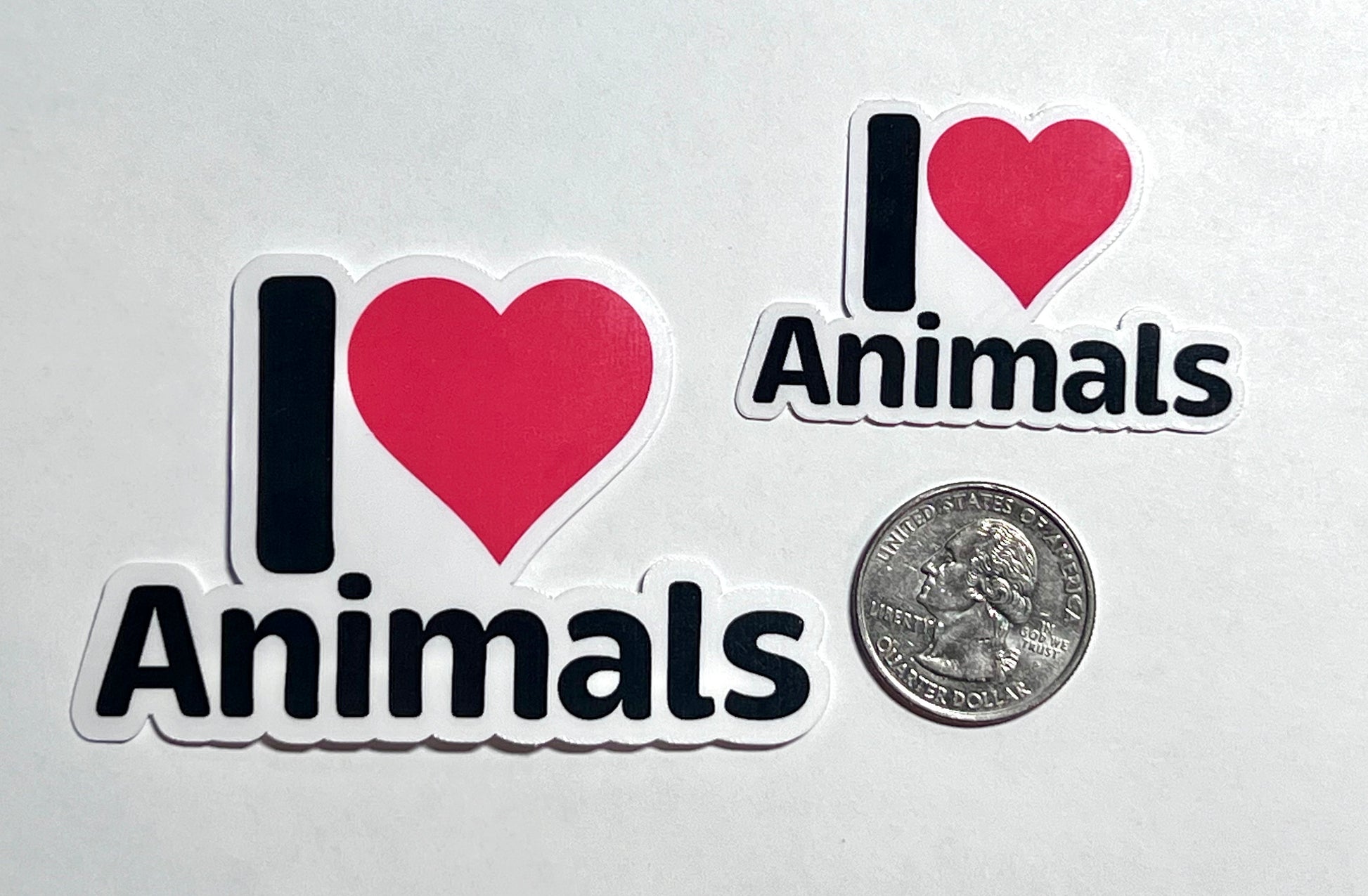 I Heart Animals Vinyl Sticker image 2