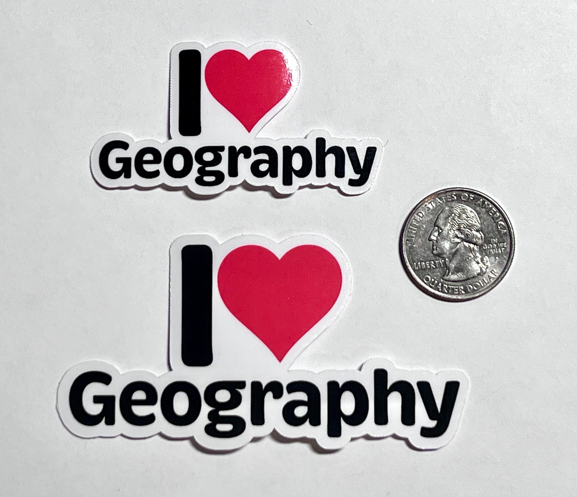 I Heart Geography Vinyl Sticker image 2