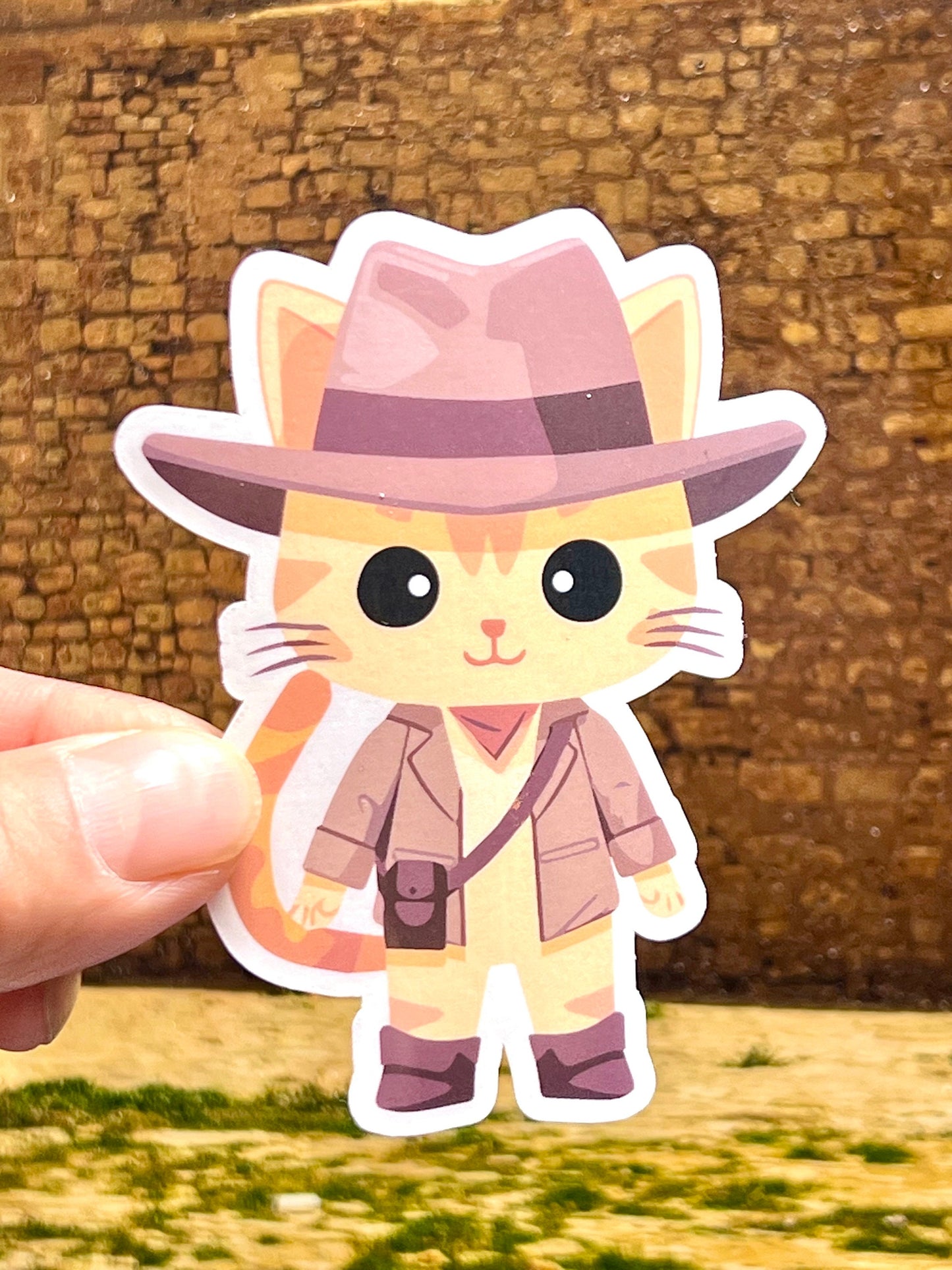 Adventure Cat Vinyl Sticker