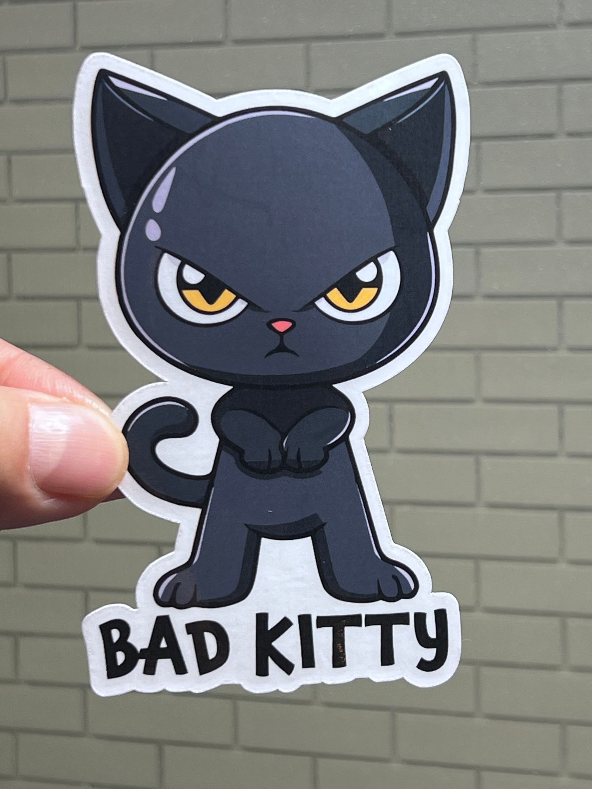 Bad Kitty Black Cat Vinyl Sticker