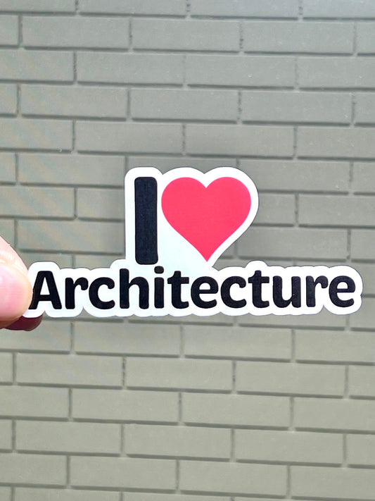 I Heart Architecture Vinyl Sticker