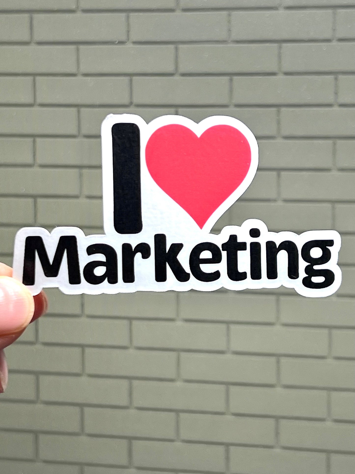 I Love Marketing Vinyl Sticker