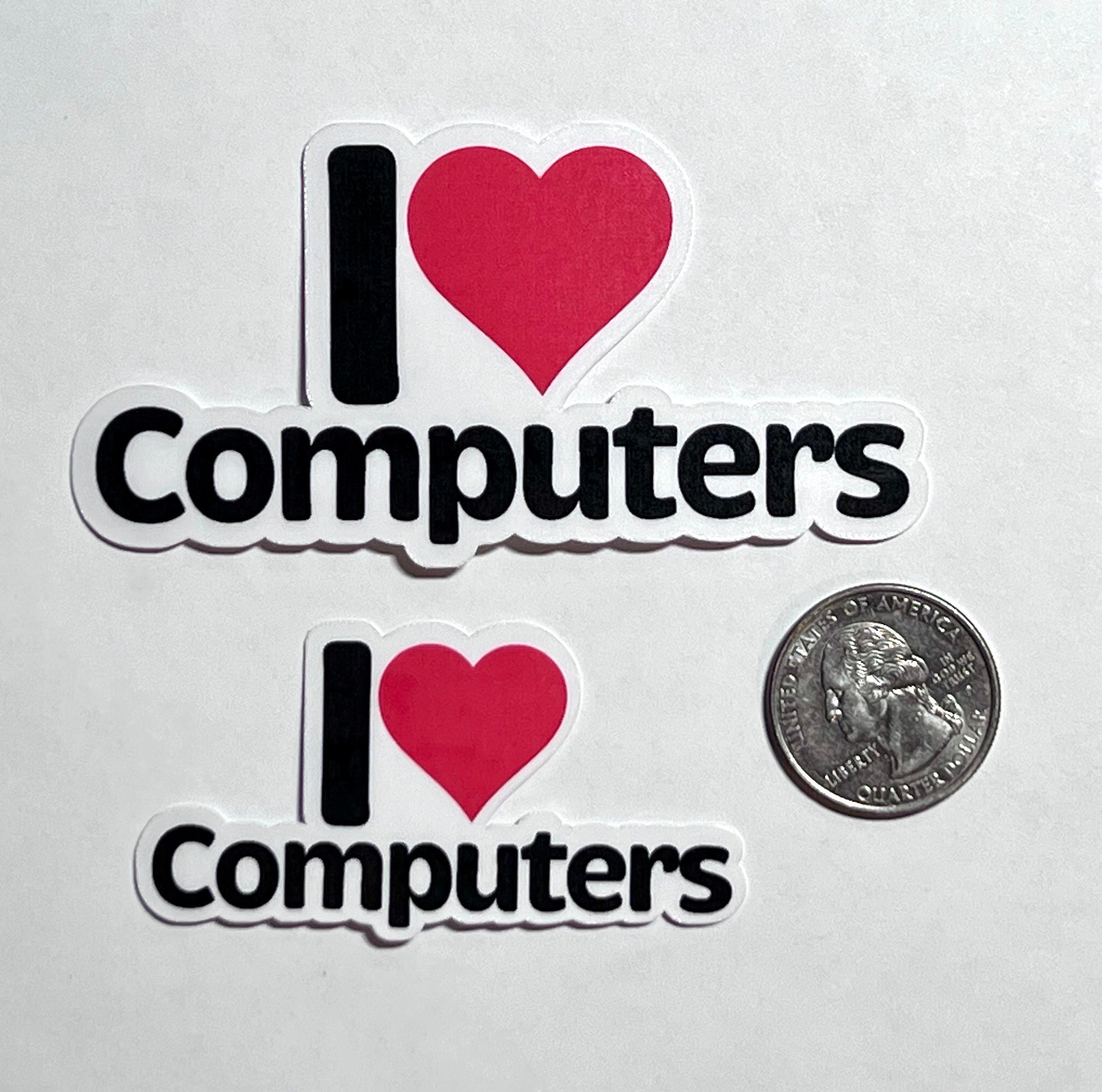 I Heart Computers Vinyl Sticker image 2