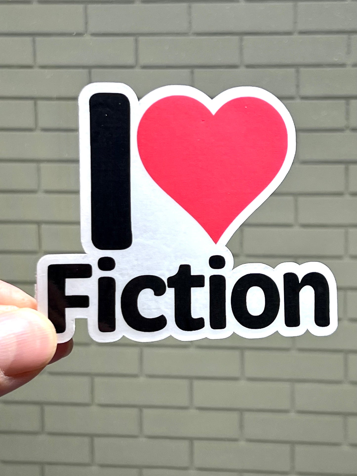 I Heart Fiction Vinyl Sticker