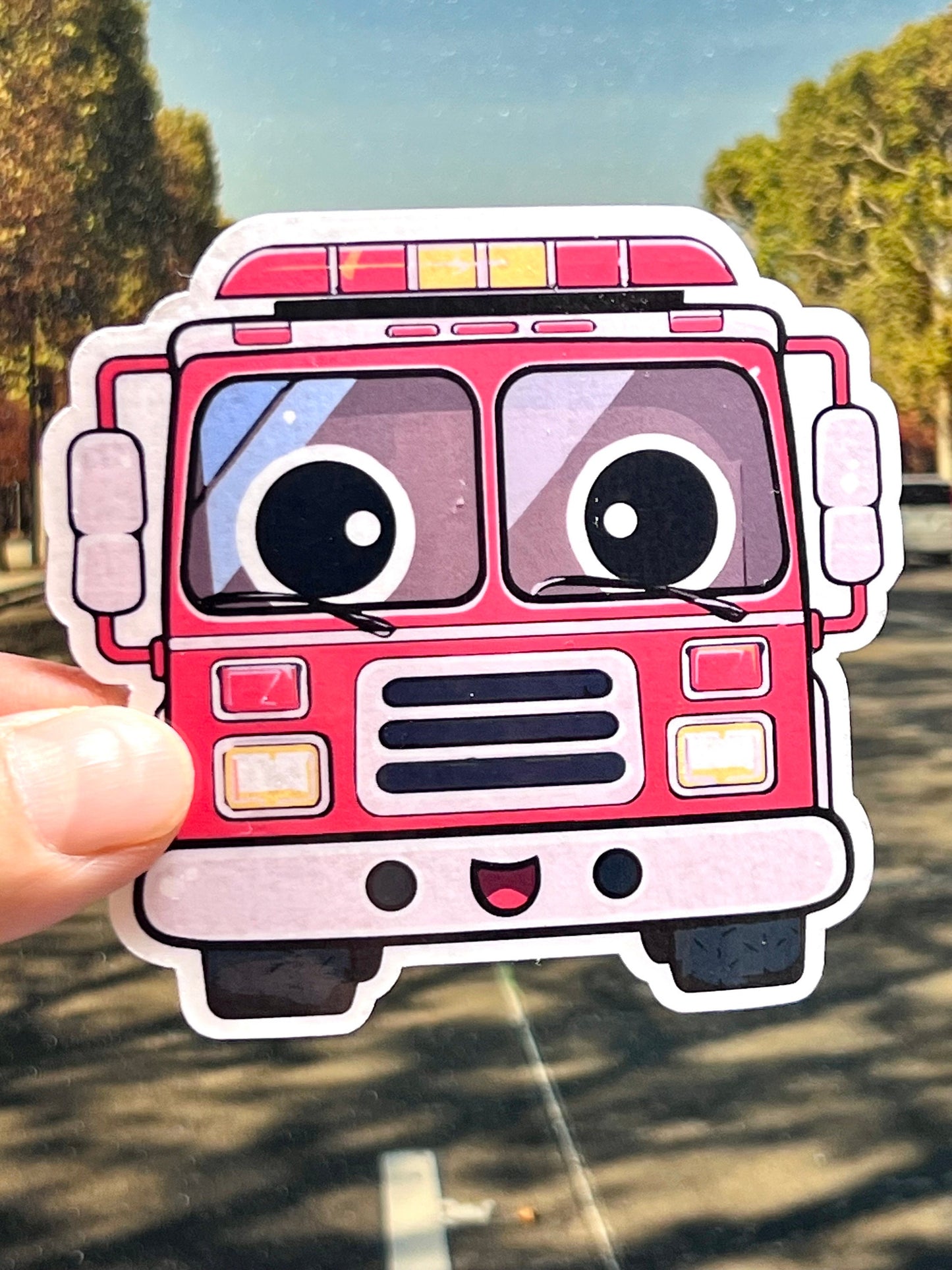 Fire Engine Truck Vinyl Sticker