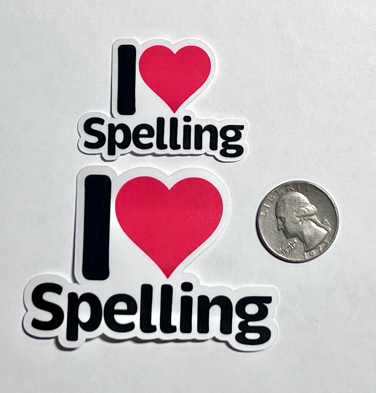 I Heart Spelling Vinyl Sticker image 2