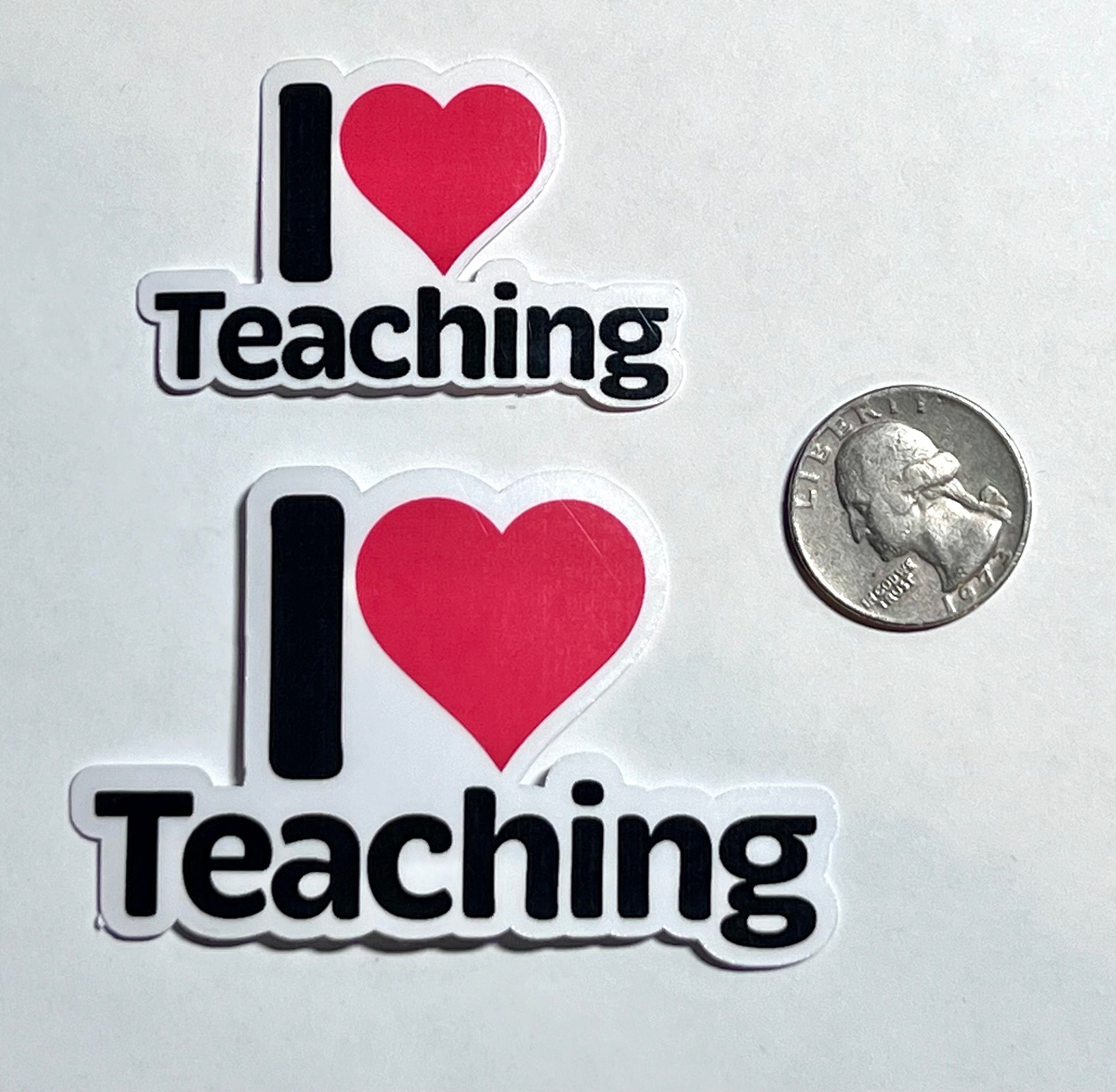 I Love Teaching Vinyl Sticker image 2