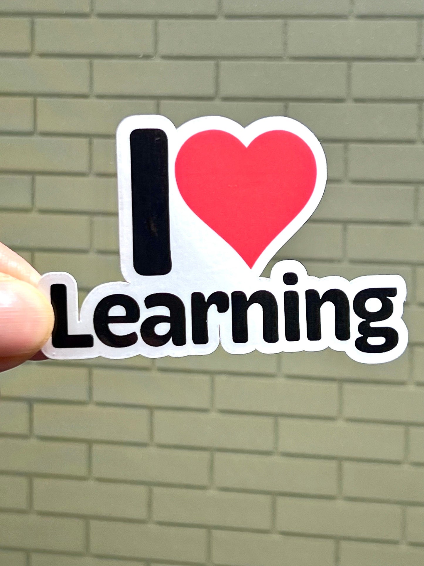 I love Learning Sticker | I Heart Learning Vinyl Sticker | Student Teacher Education