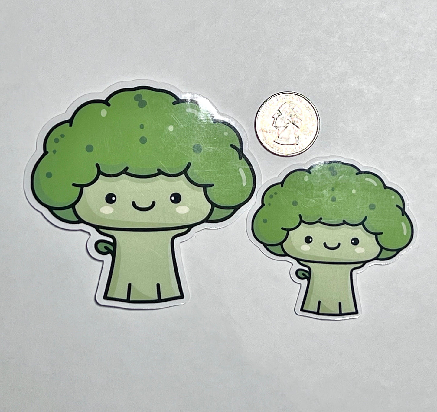 Green Broccoli Vinyl Sticker image 2