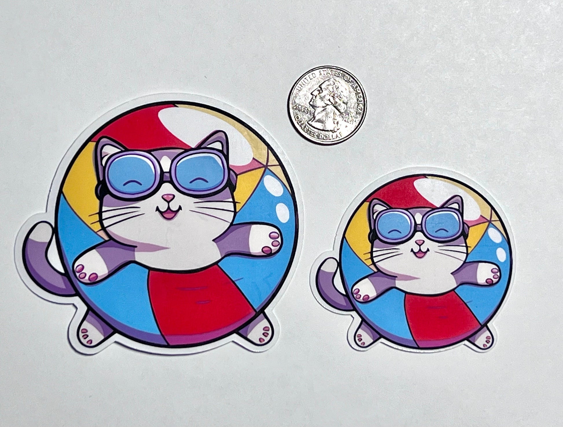 Pool Kitty Vinyl Sticker image 2