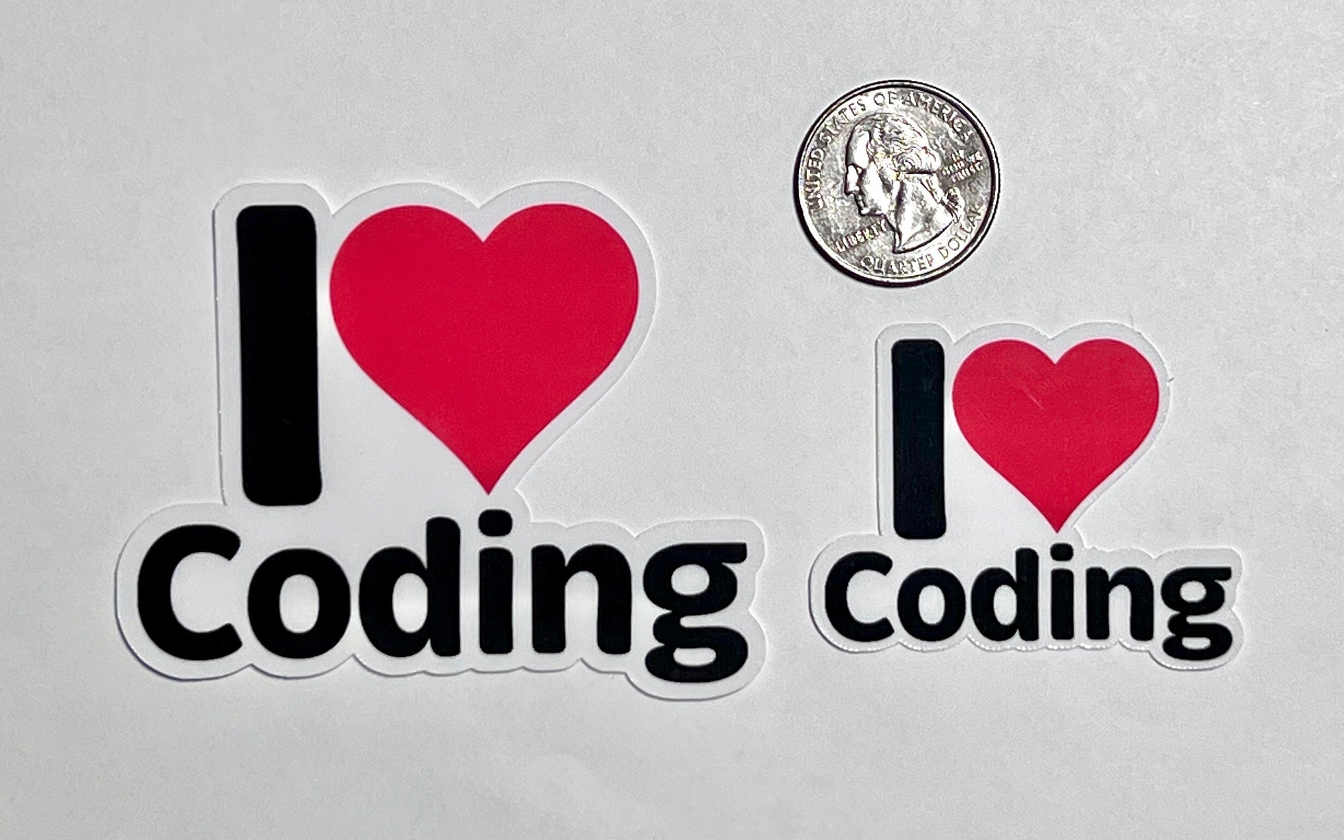 I Heart Coding Vinyl Sticker image 2