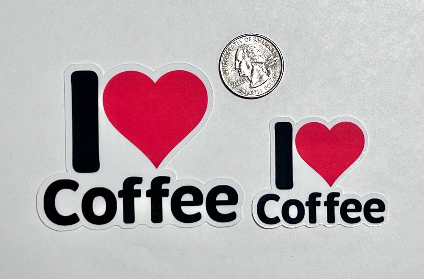 I Heart Coffee Vinyl Sticker image 2