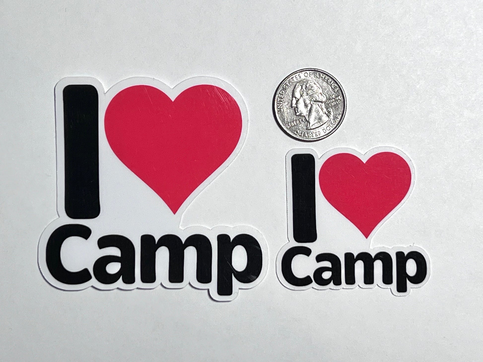 I Love Camp Vinyl Sticker image 2