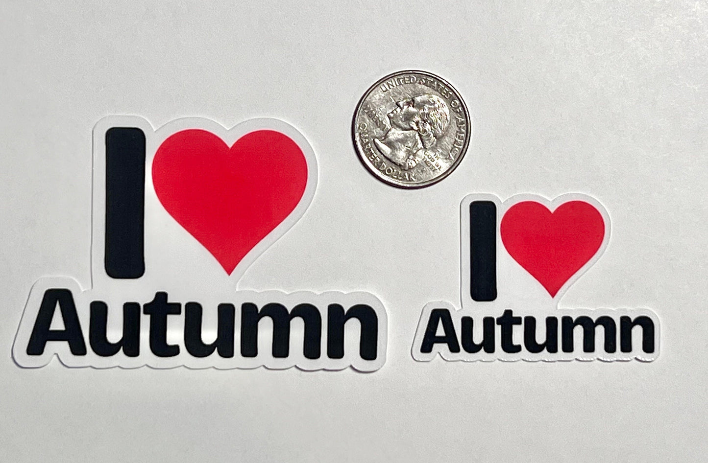 I Love Autumn Vinyl Sticker image 2