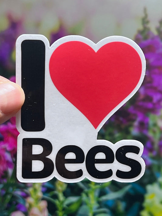 I Love Bees Sticker | I Heart Bees Vinyl Sticker